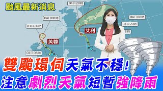 【張卉林報氣象】雙颱環伺天氣不穩!低壓帶影響至下週四 注意\