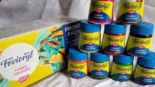 unboxing and review fevicryl fabric colours #nrscreation #fabriccolor