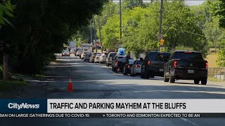 Parking concerns continue at Bluffs Park as thousands pack area on Canada Day