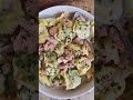 wild alaska salmon with tortellini in cream sauce