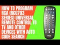 How to Program RCA (RCU703 Series) Universal Remote Control to TV and other with Auto Code Search