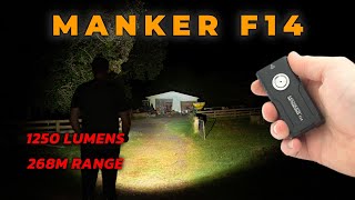 Manker F14, Dual Beam, EDC, 1250 Lumens, 268m, USB C w/ Power Bank