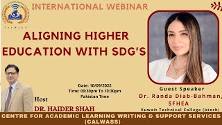 Aligning Higher Education with SDG’s