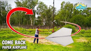 Come Back Paper Plane Easy | Boomerang Paper Airplane | Returning Paper Airplane | Paper Planes