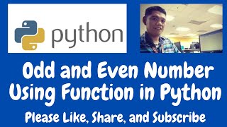 Odd and Even Number Using Function in Python