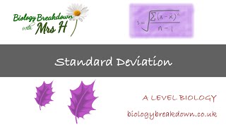 Standard Deviation - A Level Biology
