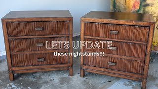 Dark and outdated to light and unique! | step by step nightstand makeover Trash