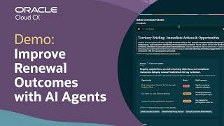 Oracle Fusion Cloud Sales Command Center: Demo