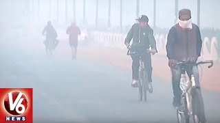 Motorists Facing Problems With Dense Fog, Temperature Levels Dips To Low | V6 News