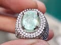 natural light green paraiba tourmaline mozambique no treatment 4.05 carats memo gri lab