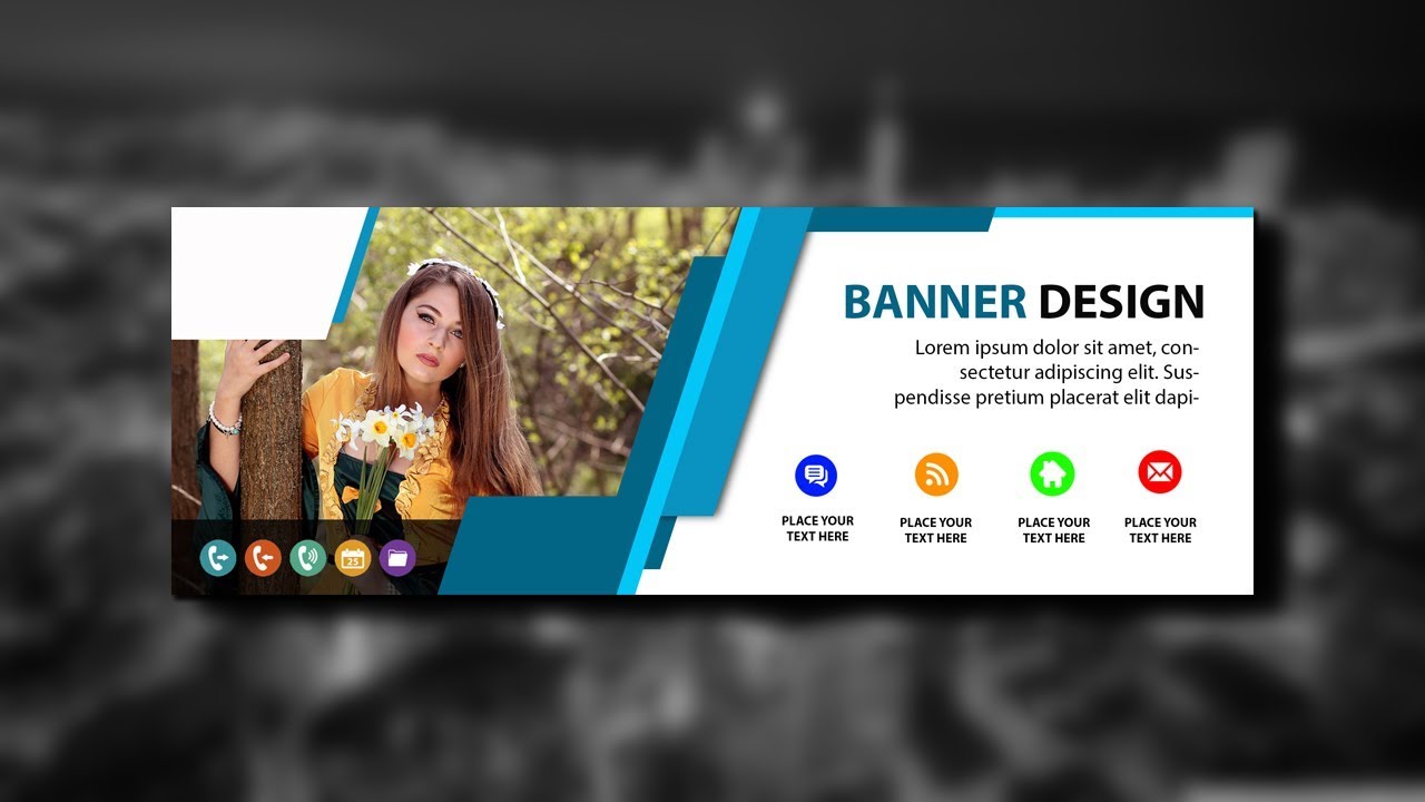 Cara Membuat Banner Dengan Photoshop | Business Banner Design - YouTube