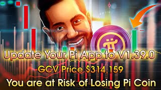 Pi Node Set GCV Price $314,159 | Update Your Pi App to V1.39.0 | You are at Risk of Losing Pi Coin⚠️