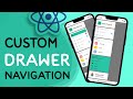 How to create Custom Drawer Navigation with animation in React-Native | React-Navigation v6 | Part-1