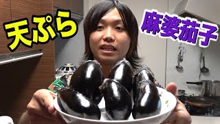 【シェアハウス】屋上で育てた大量のナスで２つの料理を作る！