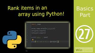 Rank items in an array using python !