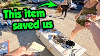 One garage sale item saved the day! From picking to selling on Whatnot, we flip our finds quick.