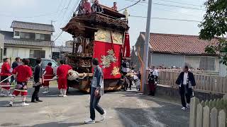 常滑市　奥条字・常石車　試し曳き