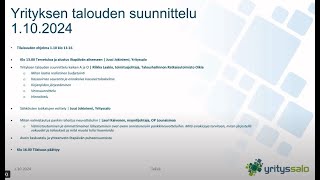 Verkkotreeni2 taloudellinen suunnittelu