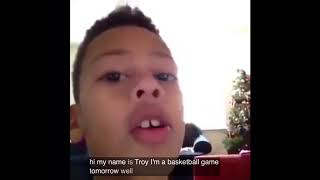 Hello my name is Troy i got a basketball game tomorrow