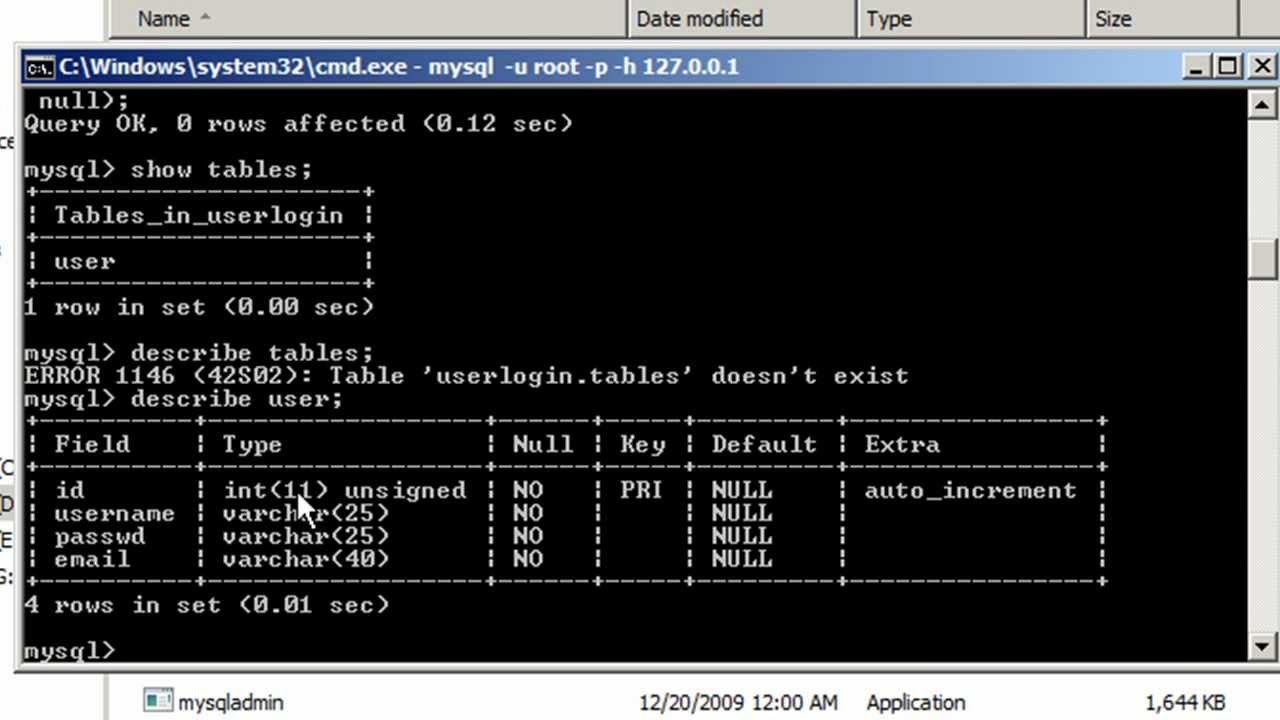 MySQL Tutorial For Beginners - 1 - Creating A Database And Adding ...