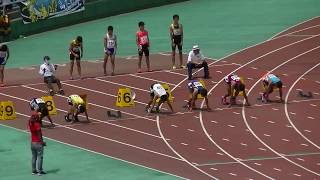 20190707中学通信陸上福岡大会 3年男子100m準決勝第2組