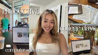 PRODUCTIVE COLLEGE Day in My Life | ‧₊˚🖇️ ₊˚🎧♡ engineering student, new school bag, uni vlog