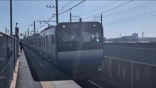 E235系1000番台横クラF-34編成+横クラJ-38編成［総武快速横須賀線快速逗子行］本千葉駅2番線入線＆発車(発車ベル直後にバグ🤔)