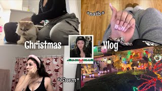 CHRISTMAS VLOG❄️| nails, grwm, christmas lights, cook with me, aesthetic