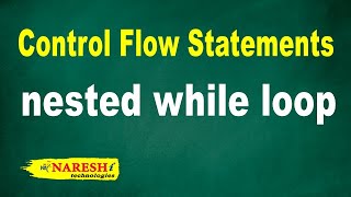 nested while loop | Control Flow Structures Tutorial | Naresh IT
