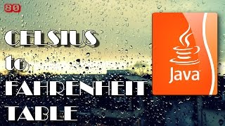 Learn JAVA - Celsius to Fahrenheit Conversion Table