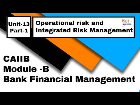 CAIIB BFM Module B Unit 13: Operational Risk And Integrated Risk ...