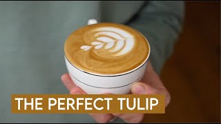 The perfect tulip latte art