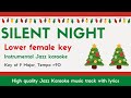 Silent night - Slow swing Ballad Jazz Karaoke - instrumental BGM - Lower female key