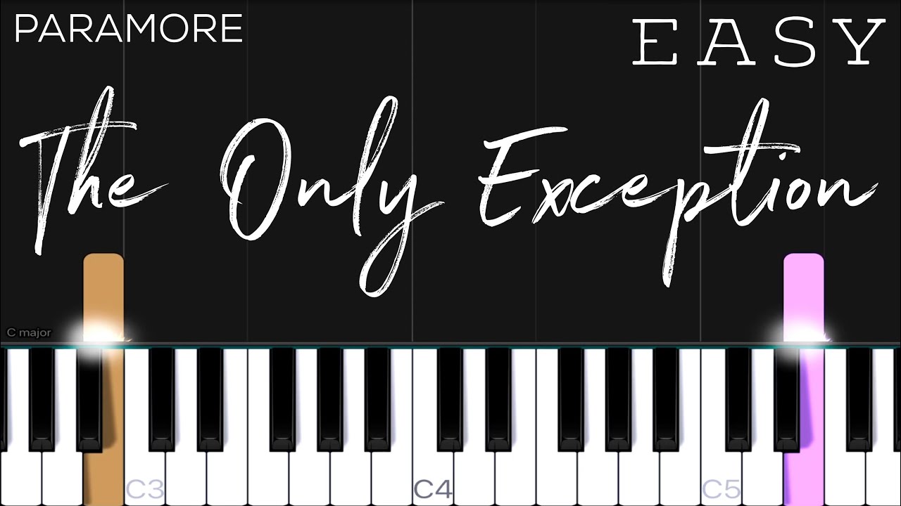 Paramore The Only Exception Easy Piano Tutorial Chords Chordify