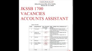 JKSSB 1700 VACANCIES/LATEST JOBS/GREAT OPPERTUNITY