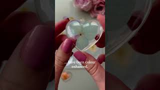 Dried Flowers Heart Keychain Unmolding ASMR Tutorial #asmr #resin #keychain #driedflower