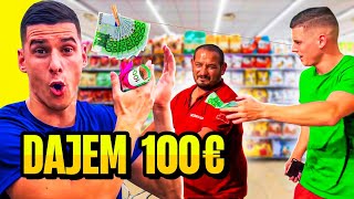 DAJEM LJUDIMA 100€ *šta bi uradio sa 100€*