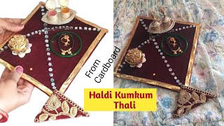 Sankranti thali decoration idea/ sankrant decoration idea/ haldi kumkum thali making at home #diy