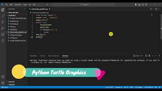 Best Python Turtle Graphics || VS Code || #python #pythonprogramming #turtle