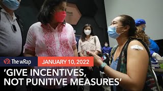 Robredo: Convince unvaccinated to get COVID-19 shots through incentives