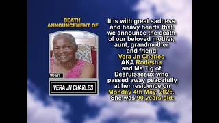 Vera Jn Charles ~ Short Obituary