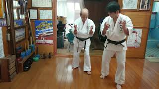 Uechi ryu karate kata Sanseiryu / Grand Master Nakahodo Tsutomu 10 dan Uechi ryu / Naha dojo Okinawa