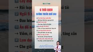 6 THÓI QUEN SƯỚNG TRƯỚC - KHỔ SAU | Bác sĩ Trang