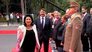 უნგრეთის პრეზიდენტის დახვედრის ოფიციალური ცერემონია
