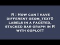 R : How can I have different geom_text() labels in a faceted, stacked bar graph in R with ggplot?