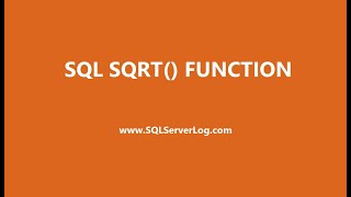 SQL SQRT() Function