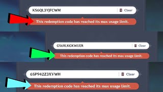 Surprisingly, Genshin Redeem code have max usage limit (Primogems code)