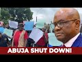 BREAKING: Angry FCT Workers Shut Down Offices, Demand Face-to-Face Meeting With Wike