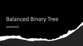 [SOLVED!] Balanced Binary Tree - LeetCode 110 - Java