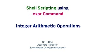 Shell Scripting Demonstration: Integer Arithmetic Operations with the expr Command
